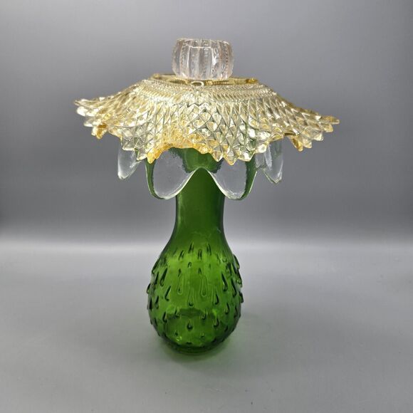 ArtGlass Other - Folk Art Glass Mushroom 11" Tall Home Decor Lawn Ornament